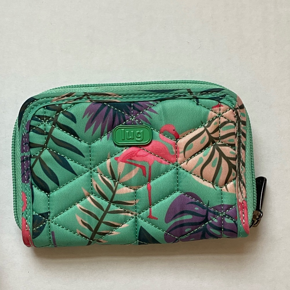 LUG Ranger 2 Crossbody Bag With Matching Wallet In Flamingo Mint Pattern - Picture 13 of 16
